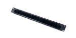 1U Cable Pass-thru W Brush Strip Black