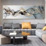 1PC Modern Nordic Abstract Gold Ribbon Canvas Painting Gold Ribbon Posters And Prints Wall Art Decoration Living Room And Bedroo