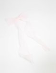 Pink Organza Fabric Curl Bow Hair Clip