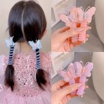 2PCS Butterfly Telephone Wire Hair Tie Elastic Hair Accessories For Teen Girls