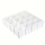 4PCS White Drawer Dividers - Adjustable & Customizable Storage Organizers For Cosmetics Office Supplies Kitchen Bathroom & Cloth