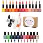 High-quality Uv/led Glam Gel Nail Polish Salon Starter Kit - 29 Pieces