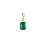 Charm Pendant Large Green Stone