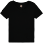 Ladies Black V-neck T-Shirt S-xxl