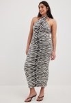 Front Cross Zebra Knitted Dress - Zebra