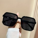Square Frame Fashion Glasses - Anti-reflective PC Lens For Outdoor Sports Driving & Fishing - Stylish Photo Prop Accessory