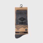 Umbra Bts 2PK Crew Sock _ 181023 _ Grey - M Grey