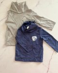 One Two Three Grey And Blue Long Sleeve T Shirt Set 3 6M