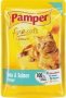 Pampers Pamper Tuna & Salmon Flavoured Adult Cat Food In Gravy Pouch 85G