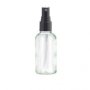 30ML Clear Glass Aromatherapy Bottle With Spritzer - Black 18/410