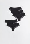 5-PACK Jersey Hipster Briefs - Black