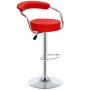 Gof Furniture - Succulent Bar Stool Pu Leather Red