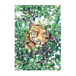 Tiger Tiger Jungle Art Print - A4 297 X 210MM