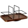 Wooden Rotatable Metal Vertical Napkin Holder Spice Rack Kitchen