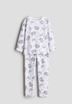 Printed Cotton Pyjamas - White