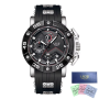 - Men Luxury Chronograph Silicone Strap Sport Watch