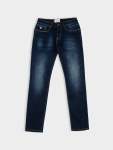 Slim Fit Enzyme Dirty Wash Denim - Dark Blue - Dark Blue 44