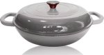 Continental 30CM Cast Iron Saucepan - Grey Pan With Lid 0.3 L Capacity