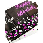 Happy Birthday Pink & White Tablecover 137CM X 183CM