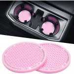 2PCS Silicone Car Cup Holder Coasters Universal Anti Slip Insert Coasters For Vehicle Interior Accessories