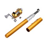 Flywheel Pen Style Fishing Rod Gold