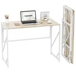Elephance Folding Desk Writing Computer Desk For Home Office No-assembly Study Office Desk Foldable Table For Small Spaces