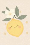 Cute Lemon Canvas Print - 600MM X 600MM