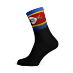Swaziland Flag Socks - Medium Black