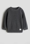 Cotton-knit Jumper - Dark Grey