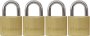 Padlock Economy Brass 40MM 4PC Master Lock