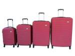 Smte Stylish Travel Luggage Suitcase Set 4-PIECE Red With Keychain
