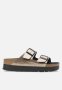 Birkenstock Arizona Platform Narrow - Metallic Taupe