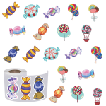 500PCS Candy Cute Funny Stickers 10 Patterns Pack Cartoon Cool Food Aesthetic Decals Vinyl Sticker For Adults Teens Girls Water
