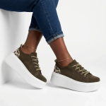 Bari Leather Sneaker - Olive - 8