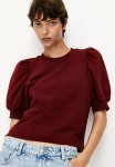 Puff-sleeved Top - Burgundy