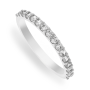 Chet Sterling Silver & Cubic Zirconia 4-CLAW Stacking Ring