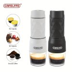 Cafelffe 3 In 1 Portable Coffee Maker Manual Capsule Espresso Machine For Nespresso Capsules Dolce Gusto Capsules And Ground Cof