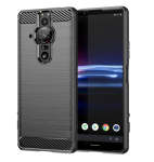 Sony Xperia Pro-i 2022 Ultra Slim Brushed Carbon Fibre Design Tpu Case Black