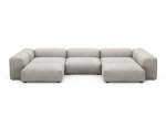U-shape Sofa - Knit - Grey - 377CM X 241CM