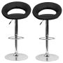 Bar Stools / Kitchen Breakfast Chairs - Two Pack - Black Colour