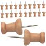 150 Pcs Reusable Wooden Thumb Tacks For Bulletins Photos And Maps