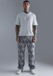 Slim Fit Waffle Bomber Neck Polo - Light Grey
