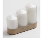 Pillar Candle 3PC White Mixed Sizes