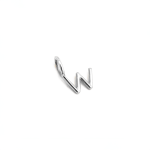 W Alphabet Charm In Silver