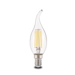 C37 Flame LED Filament Clear - Dimmable - 4000K
