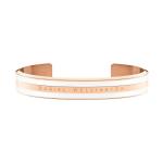 Emalie Cuff Bangle Satin White Rose Gold - S