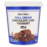 Pnp Full Cream Cream Chocolate Chip Yoghurt 1KG
