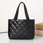 Chic Embroidered Quilted Tote - Lightweight Faux Leather Fixed Shoulder Strap Open Top For Phone & Lipstick Storage