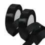 2 Rolls Solid Color Black Satin Ribbon 20MM W - Gift Wrapping Decor - 44M