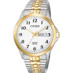 Gents 2 Tone White Dial Day Date Watch